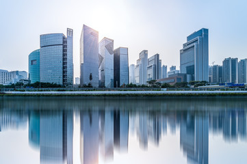 Fototapeta premium Shenzhen City, Guangdong Province, China High-tech Park City Scenery
