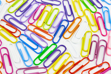 Color office clips. Office background