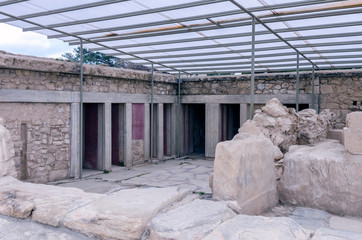 Knossos Palace, Crete / Greece. Archaeological site of Knossos in Heraklion