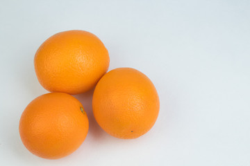 Ripe orange fresh orange, isolated on white background.