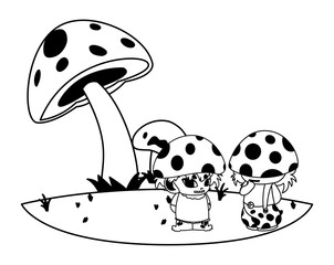 fungus elfs in the garden magic characters