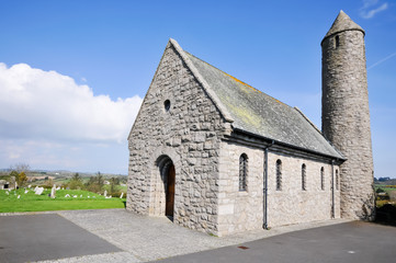 Fototapeta premium Saul Church, Downpatrick, Northern Ireland, originally founded by Saint Patrick in 432AD.