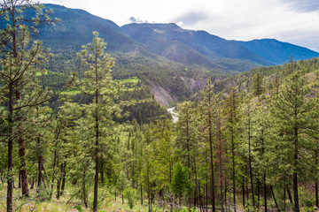 View of mountains in British Columbia, Canada.