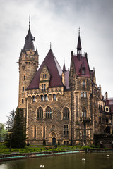 Fototapeta premium Moszna Castle located in a Moszna village, Upper Silesia, Poland