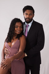 Cute Black couple together smiling