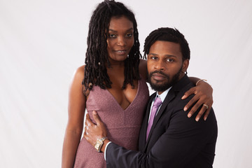 Cute Black couple together smiling