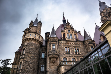 Fototapeta premium Moszna Castle located in a Moszna village, Upper Silesia, Poland