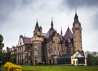 Moszna Castle located in a Moszna village, Upper Silesia, Poland