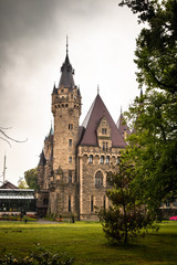 Obraz premium Moszna Castle located in a Moszna village, Upper Silesia, Poland