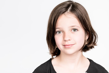 Fototapeta premium 9 years old girl portrait