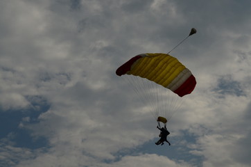 Parachute guy in the morning sun 