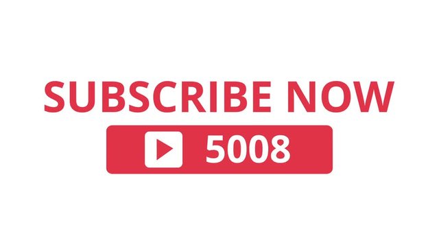 Subscribe Now Count Number of Subscribers Animation