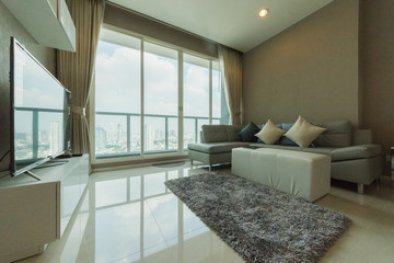 Modern bright flat interior design