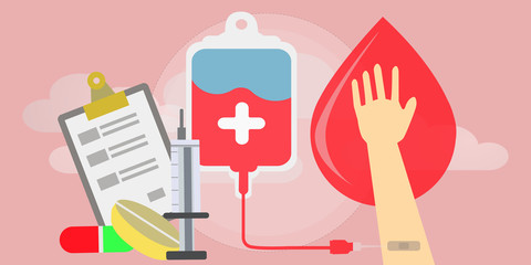 Blood donation vector concept