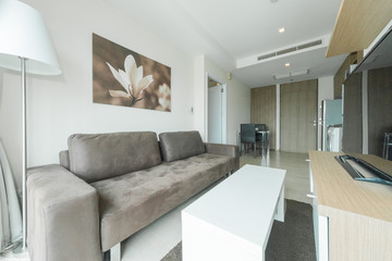 Modern bright flat interior design