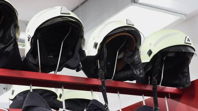 Helmets and jackets  for the fire brigade