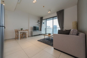 Open space of a modern living room 