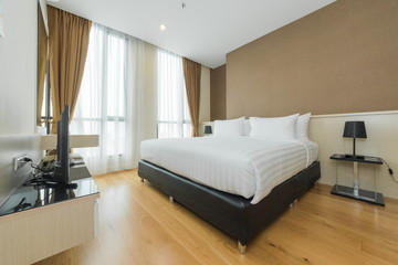 White bedroom interior 