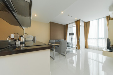 Modern living room interior of real home