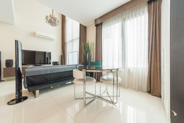 Interior, beautiful apartment, luxurious living room