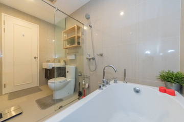 Modern bathroom in luxury house 