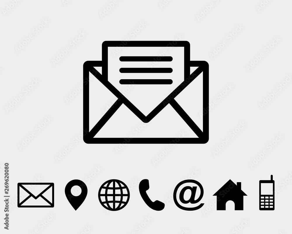 Canvas Prints mail icon symbols vector icon for