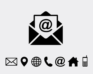 Send email notification icon symbol vector foe web
