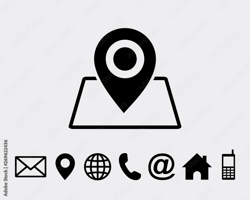 Aufkleber pin maps location vector for web