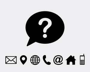 Question mark sign icon symbol vector for web
