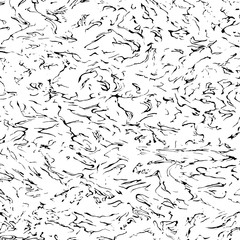 A structure consisting of intersecting points, wavy lines, and shapes . Black and white image. Design for floor, walls, cases, bags, foil and packaging