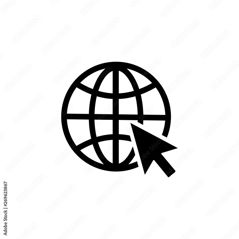 Poster go to web icon symbol vector