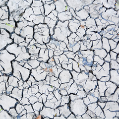 Cracked and dry  gray soil. wallpaper, background and  patern of dry mud. 