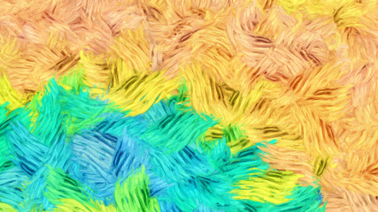 Abstract painting impressionism wall art print example with oil imitation in Vincent Van Gogh style. Artistic contemporary design decor elements. Pop modern abstraction with vibrant bright strokes.