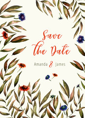 Floral invitation card