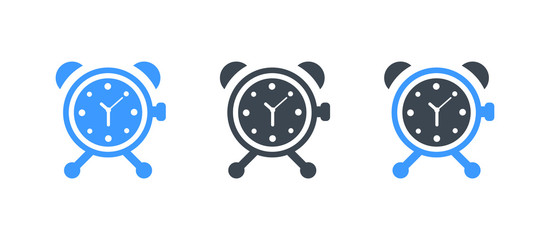 Alarm Clock Icon - Alarm watch vector flat