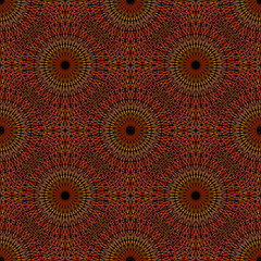 Seamless brown mandala flower pattern background art