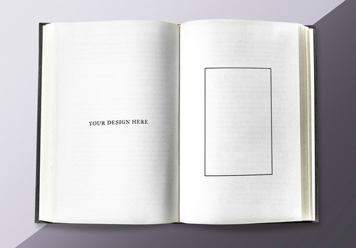 Book Pages Mockup on a Gray Background