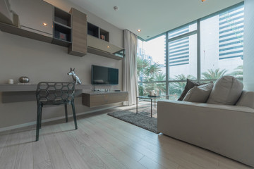 Panoramic High Rise Apartment Interior