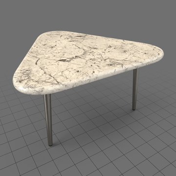 Marble triangle coffee table