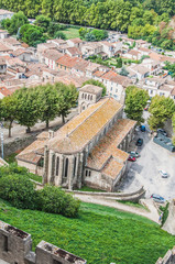 Ramparts of the Medieval City of Carcassonne in France