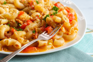 Cheesy Beef Macaroni Pasta