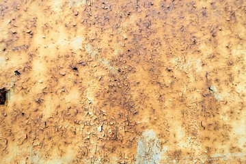 Background rust on iron sheet