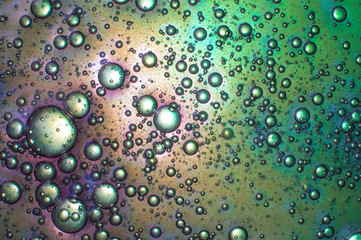 Gradient background transparent slime with air bubbles inside