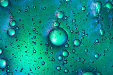 Gradient background transparent slime with air bubbles inside