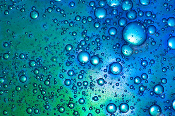 Gradient background transparent slime with air bubbles inside