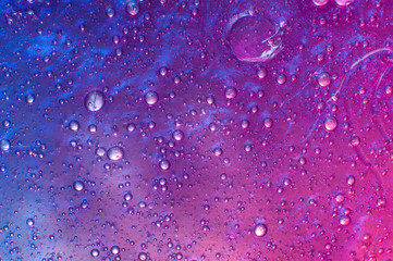 Neon background galaxy slime with air bubbles