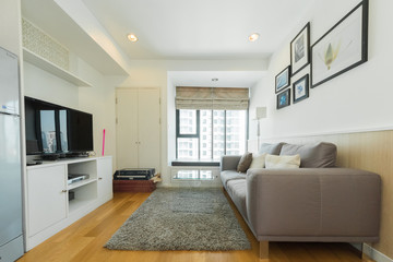 Modern interior of the apartment. Studio