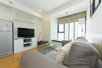 Modern interior of the apartment. Studio