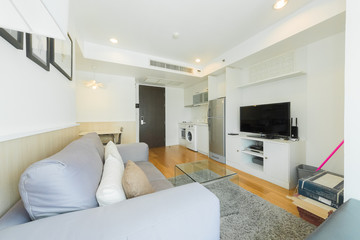 Modern interior of the apartment. Studio