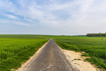 Country lane in Northern France